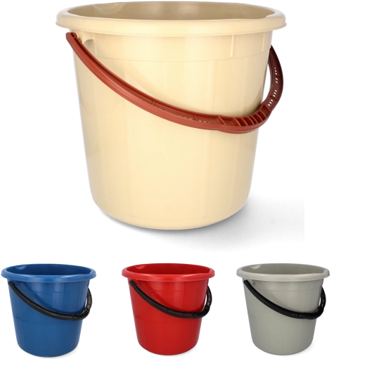 Verzinkte emmer 10 l met houten handgreep