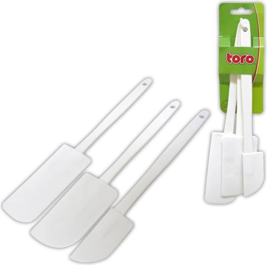 Kunststof deegschrapers TORO, set van 3 stuks