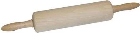Tweerüks houten deegroller 25,5 × 6,5 cm