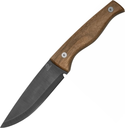 BeaverCraft BSH3 bushcraftmes met geblauwd koolstofstalen lemmet, walnoothandgreep en lederen schede