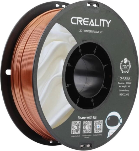 Filament CR-PLA Silk Creality koperkleurig