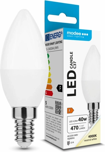 Modee LED-lamp Candle C37 4,9 W E14, 470 lm, neutraal wit