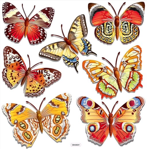 Decoratieve 3D muurstickers – vlinders