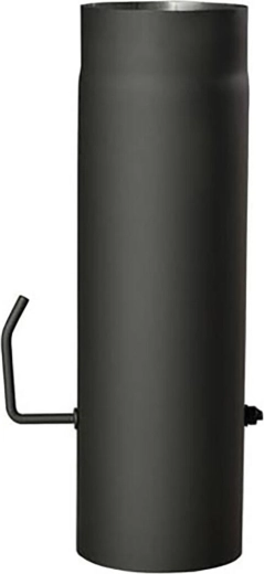 Rookgasbuis met klep 130 mm, lengte 1000 mm, zwart