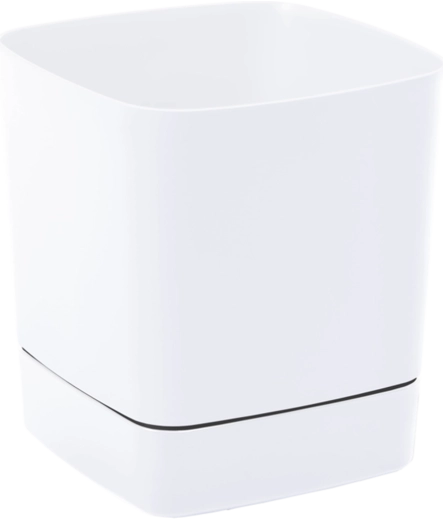 Bloempot met onderschotel CLIMA 25 × 25 cm wit