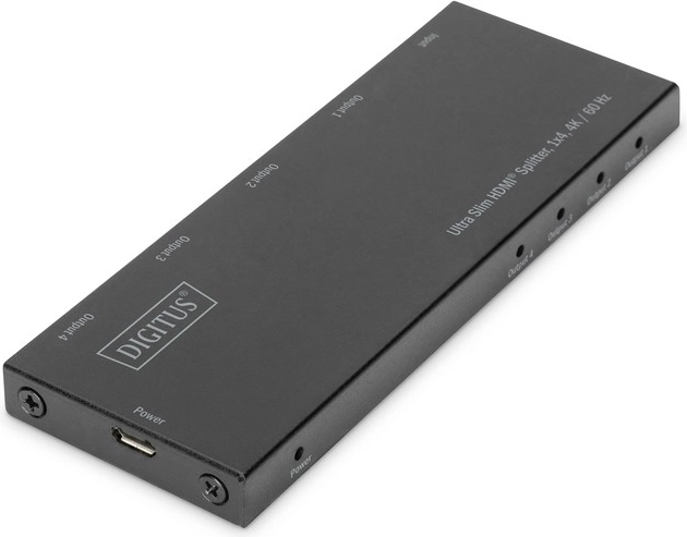 Ultra­slanke HDMI-splitter 1×4 4K 60 Hz met HDR – DIGITUS