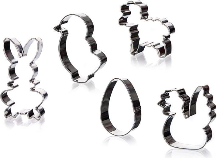 Set uitstekvormpjes Culinaria – paas-mix van roestvrij staal