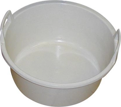 Plastic teil 49 cm met handvatten, graniet