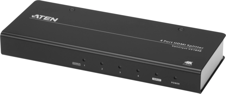 ATEN VS184B True 4K HDMI-splitter met 4 poorten