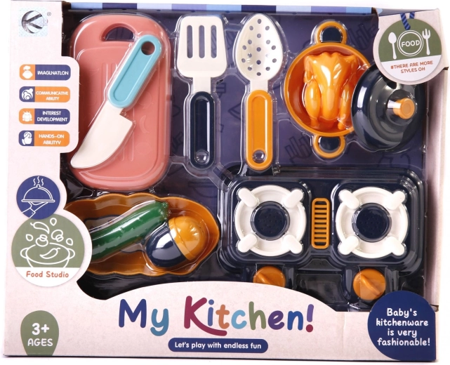Keukenset met accessoires (10 delen) - 1 stuk
