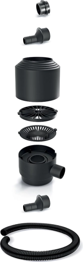 Interne filter voor grove verontreinigingen voor de regenpijp met slang (8-delige set)