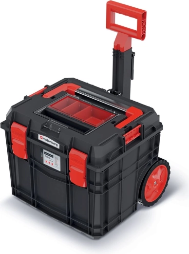 Rijdende gereedschapskoffer C Block Alu Log 45 × 38 × 38,8 cm – zwart