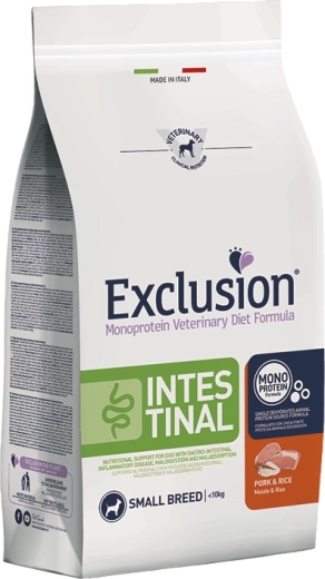 Exclusion Intestinal Pork & Rice voor kleine honden 2 kg