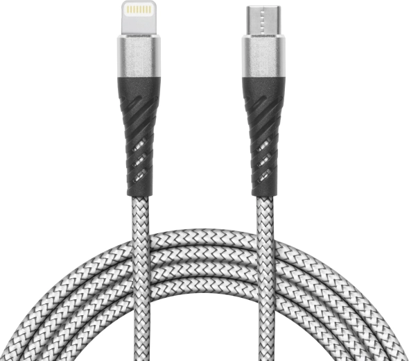 USB-C-naar-Lightning-oplaad- en datakabel voor iPhone, 2 m, grijs