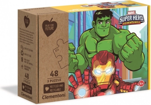 Puzzle Play For Future MARVEL Super Hero Adventures 3×48 stukjes