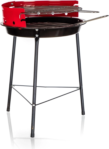 Draagbare houtskoolbarbecue Tripod 32,5 cm met windscherm