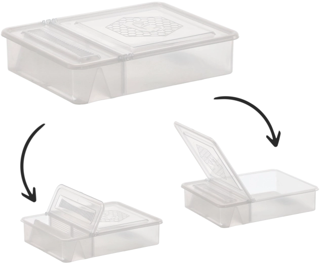 Bovenvoeder voor bijen 1,5 l, 26 × 20 × 5,5 cm