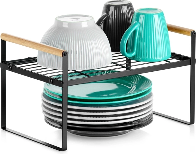 Metalen keukenrek zwart 33 × 21 × 19,5 cm