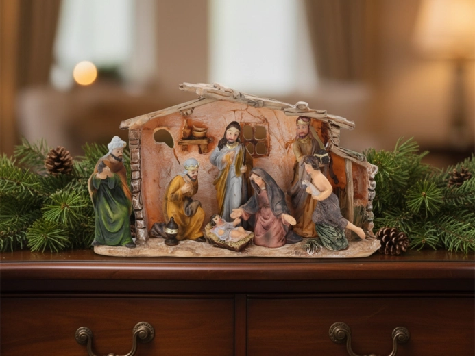 Kerststal 17,5 × 5 × 10,5 cm