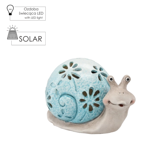 Blauwe tuinslak met LED-verlichting – set van 2 stuks