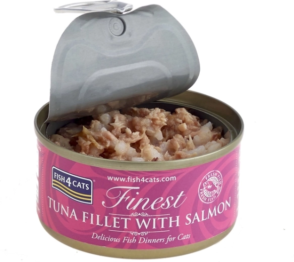 Kattenvoer in blik Fish4Cats tonijn met zalm 70 g