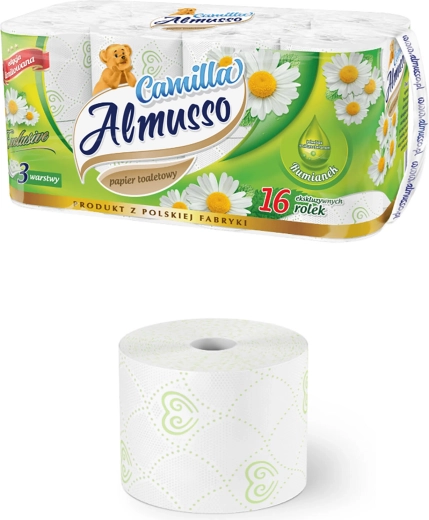 Toiletpapier Camilla 3-laags wit, 16 rollen, FSC