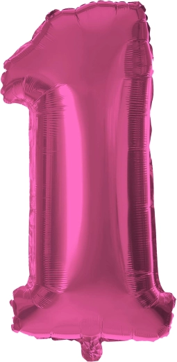 Folieballon TORO cijfer 1 30 cm – Roze