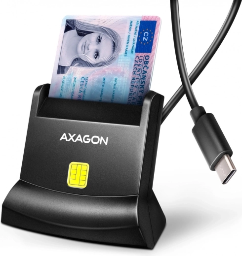 USB-C-lezer voor smartcards en ID-kaarten Axagon StandReader