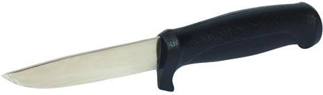 Technisch mes met versterkt lemmet met lederen etui