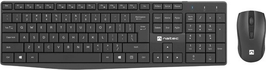 Draadloze set toetsenbord en muis Natec Squid zwart