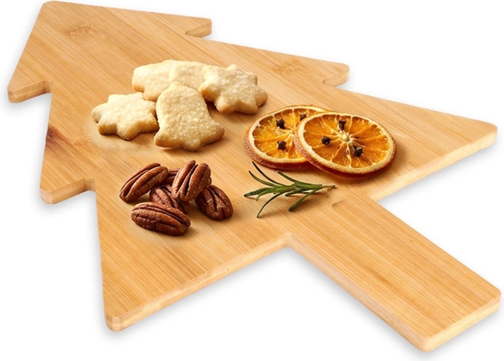 Houten snij- en serveerplank in de vorm van een kerstboom 44,5 × 30 cm
