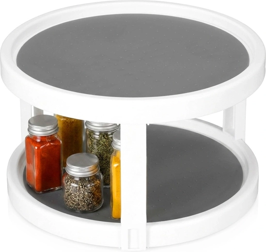 Dubbellaagse draaibare keukenorganizer voor kruiden 25 × 15,5 cm