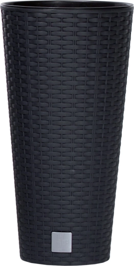 Bloempot Prosperplast Rato Tubus met inzet, antraciet, 20 × 38 cm