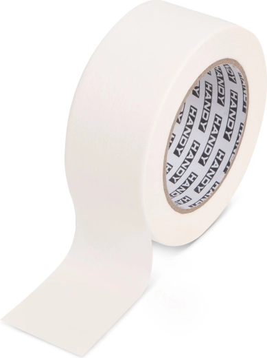 Afplaktape met oplosmiddelhoudende lijm 50 m × 50 mm wit