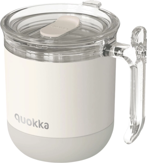 Roestvrijstalen thermobeker Quokka Wave ivory grijs 260 ml