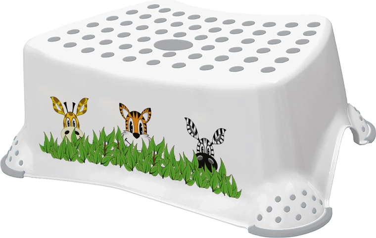 Kinder antislip kruk Jungle, wit