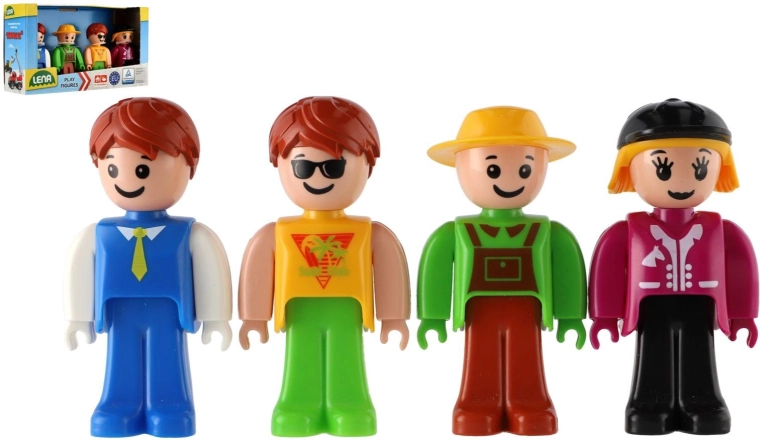 LENA figuurset groen – 4 poppetjes voor TRUXX