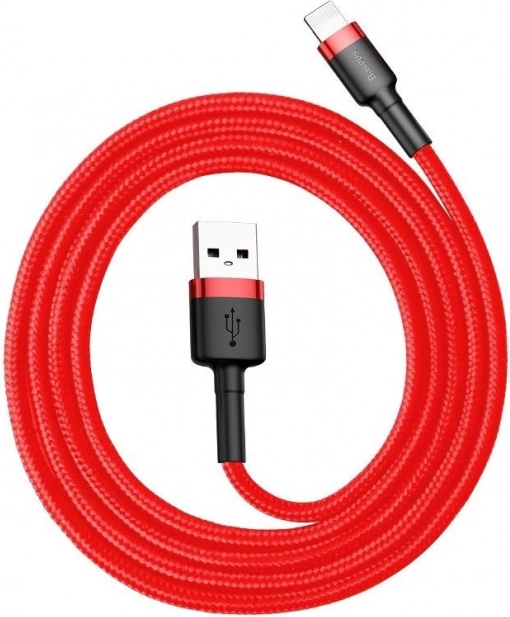 Baseus Cafule USB–Lightning kabel 1 m, 2,4 A, zwart‑rood