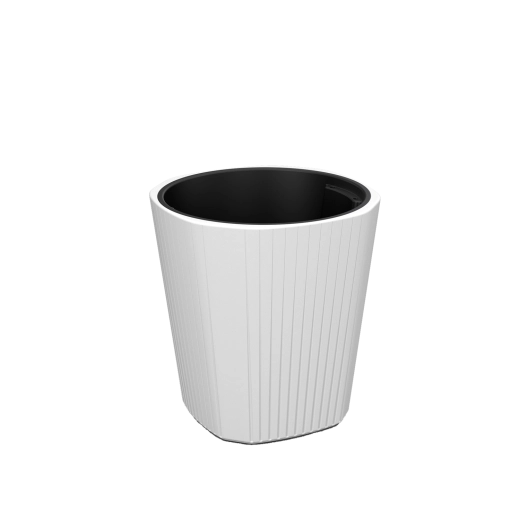 Bloempot Muza 39 cm laag wit