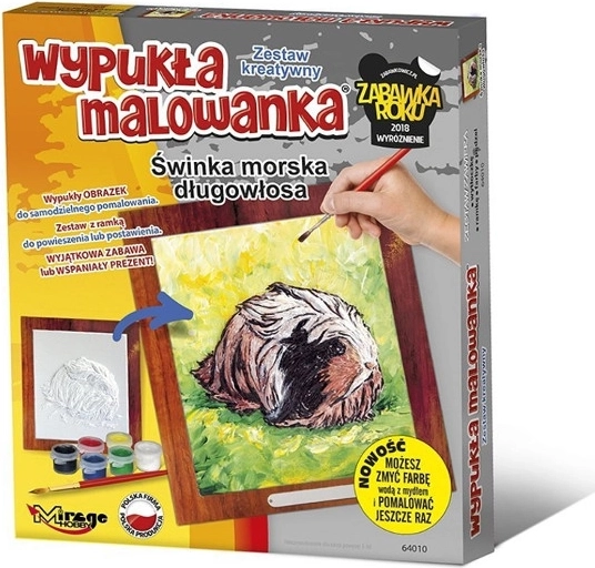 Bolle kleurplaat – langharig cavia (creatieve set)