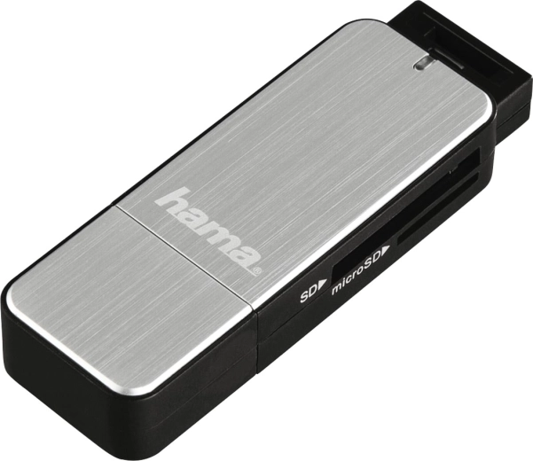 USB 3.0 kaartlezer voor SD/microSD – zilver