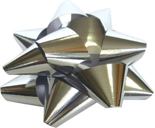 Decoratieve metalen ster middel 6,5 cm – mix van kleuren