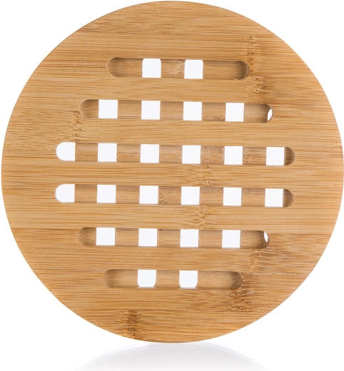 Bamboe houten onderzetter BRILLANTE 17,5 cm