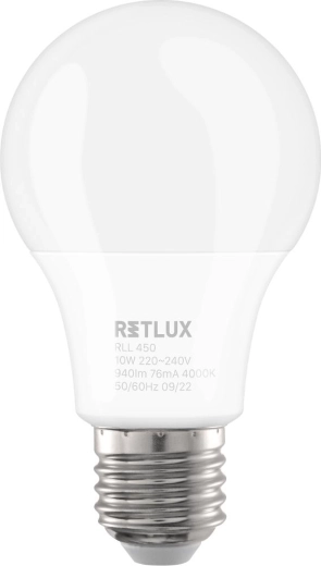 RETLUX dimbare LED-lamp A60 E27 10 W koel wit