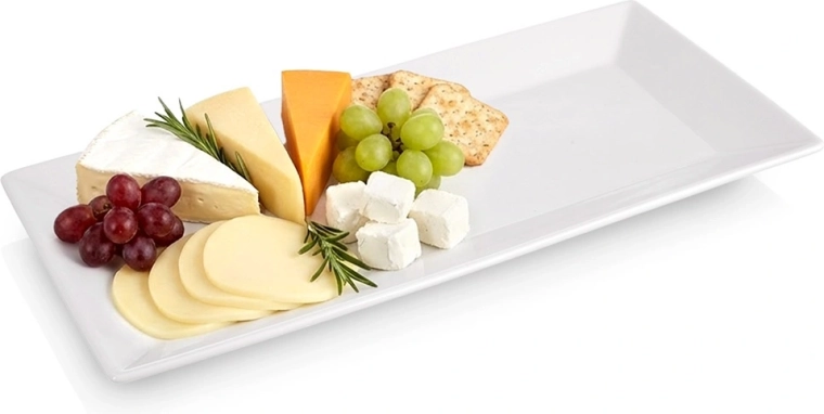 Porseleinen serveerschaal MONA 35 × 17 cm, wit