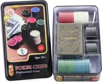 Pokerset in een blik