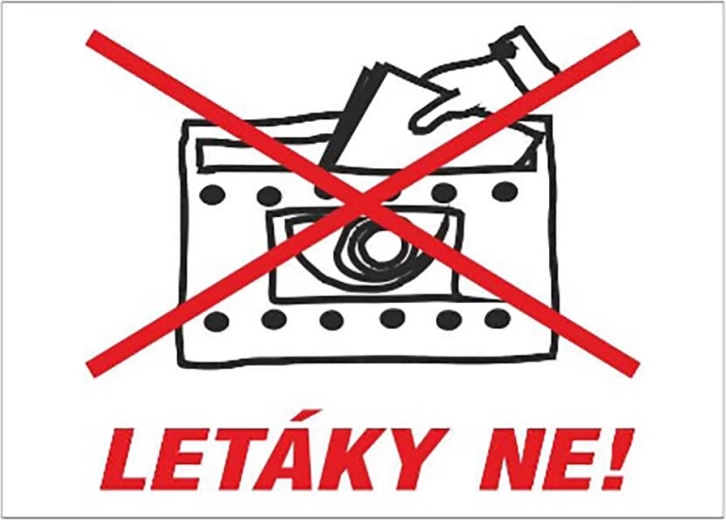 Sticker op brievenbus Geen folders! 70 × 50 mm