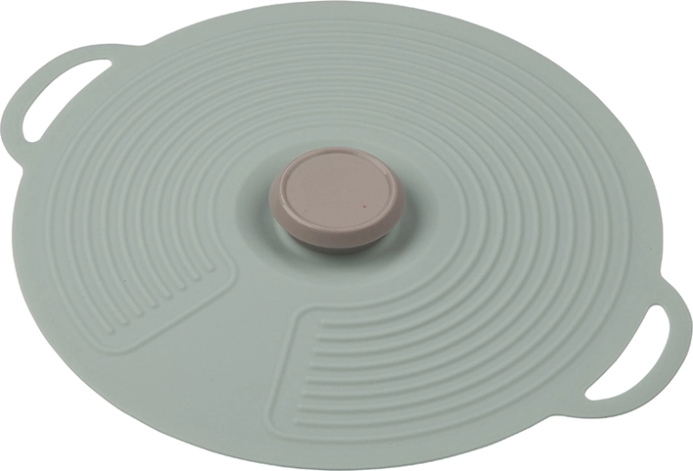 Siliconen deksel met zuigfunctie 28 cm, saliegroen