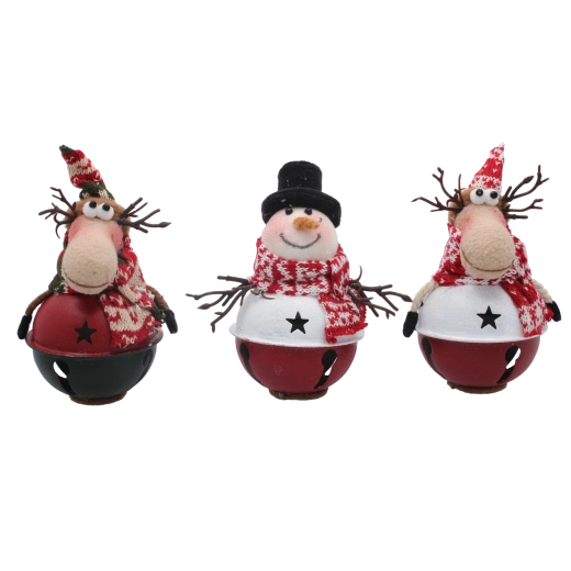 Staande kerstdecoratie 10 × 9 × 19 cm – mix van 3 designs