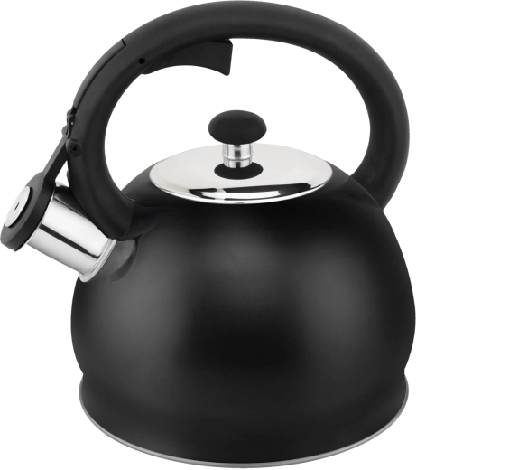 Theepot van roestvrij staal 1,8 l in matzwart